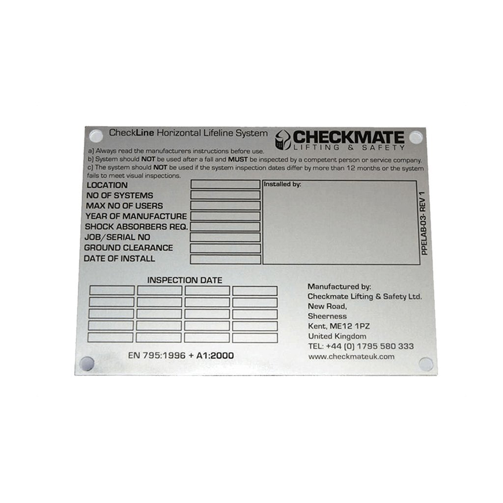CHECKMATE Checkline II Lifeline System available at Altisafe - Altisafe Ltd