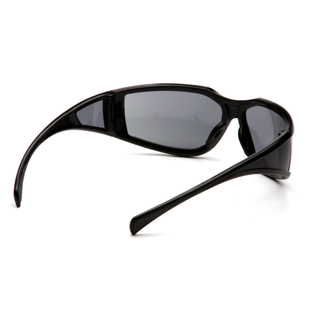 PYRAMEX Exeter Gray Anti-Fog Lens with Black Frame available at altisafe.com