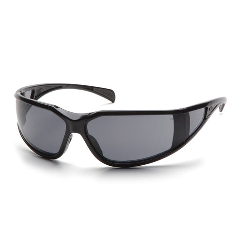 PYRAMEX Exeter Gray Anti-Fog Lens with Black Frame available at altisafe.com