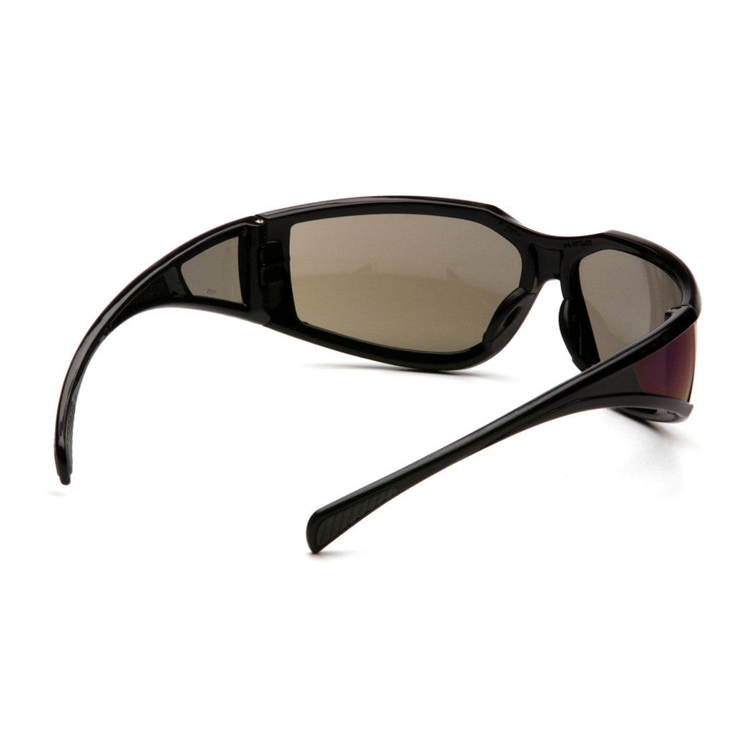 PYRAMEX Exeter Blue Mirror Anti-Fog Lens with Black Frame Safety Glasses available at altisafe.com