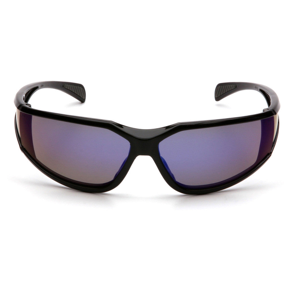 PYRAMEX Exeter Blue Mirror Anti-Fog Lens with Black Frame Safety Glasses available at altisafe.com