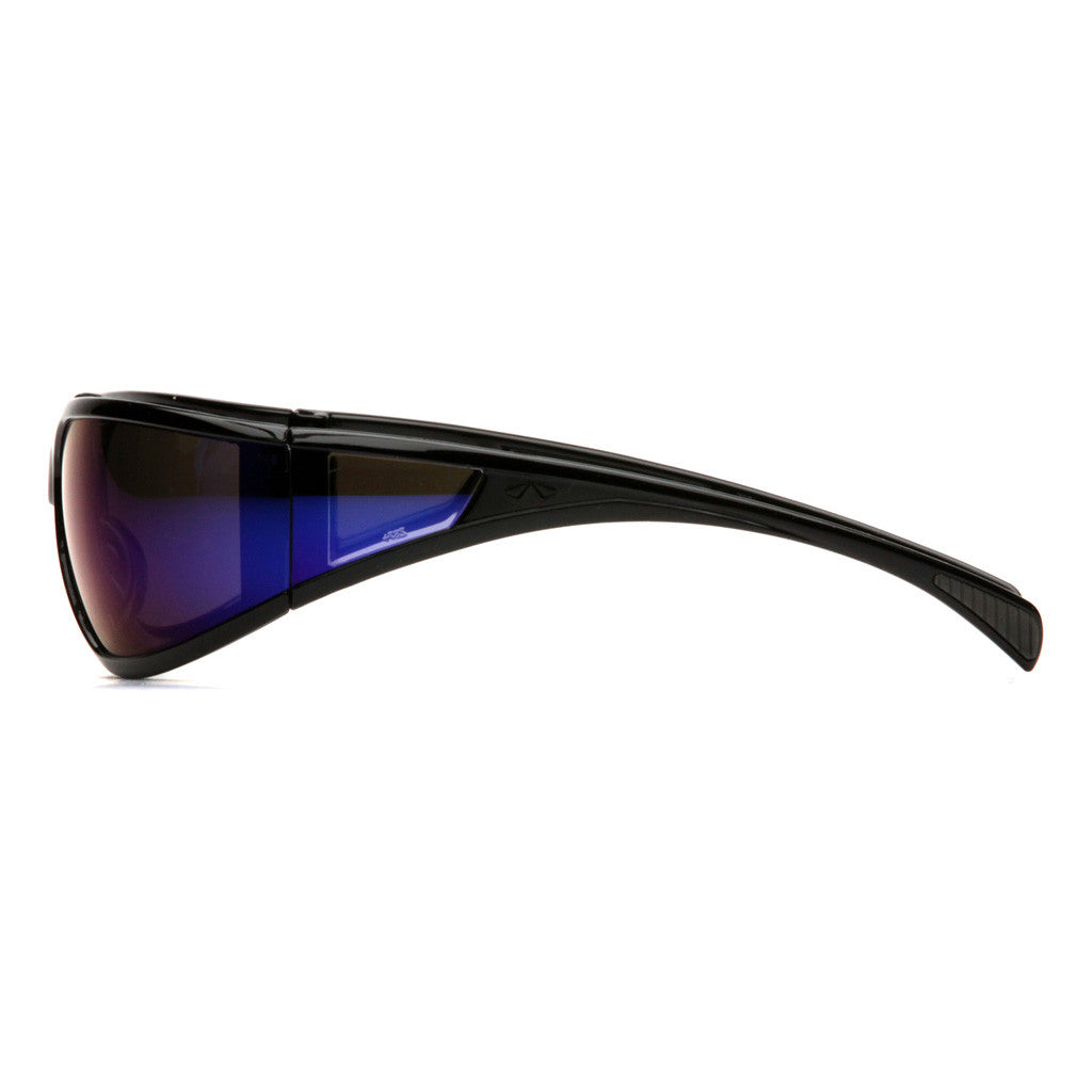 PYRAMEX Exeter Blue Mirror Anti-Fog Lens with Black Frame Safety Glasses available at altisafe.com