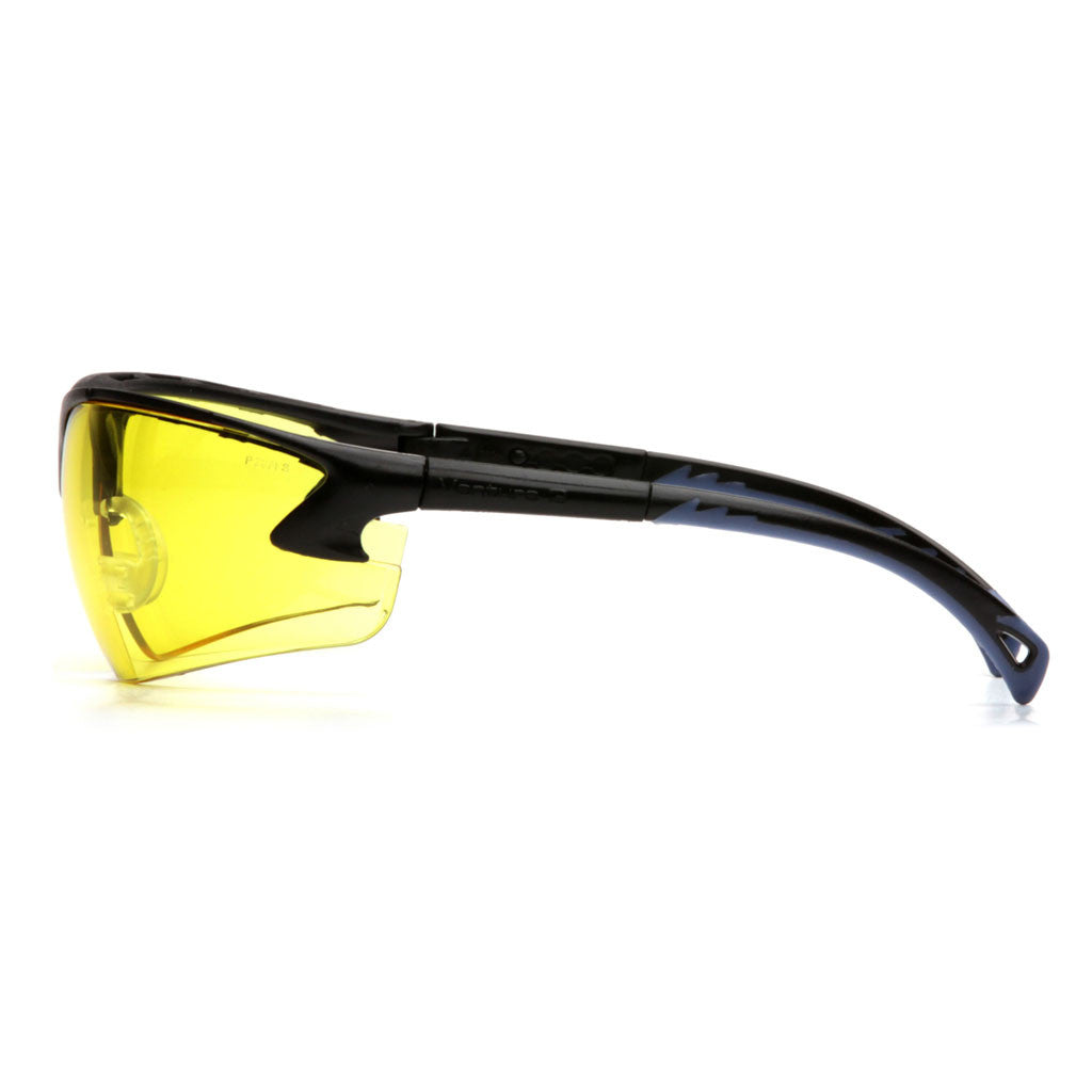 PYRAMEX Venture 3 Clear Amber Lens with Black Frame available at altisafe.com