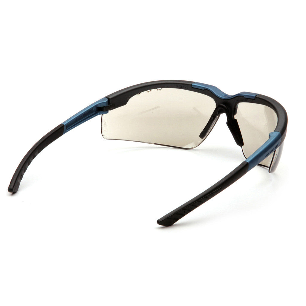 PYRAMEX Reatta Indoor/Outdoor Mirror Lens with Blue/Charcoal Frame Safety Glasses available at altisafe.com