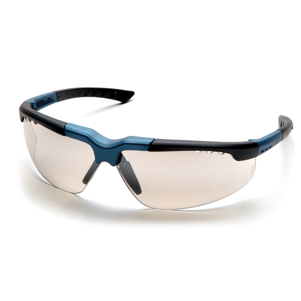 PYRAMEX Reatta Indoor/Outdoor Mirror Lens with Blue/Charcoal Frame Safety Glasses available at altisafe.com